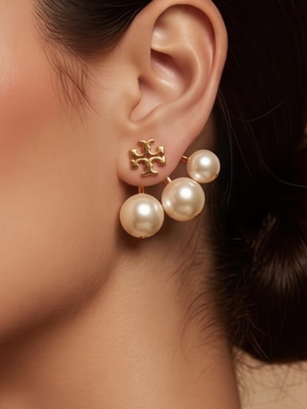 ❌🛑Price Drop ❌Tori Burch Kira Pearl Front-Back Earrings.